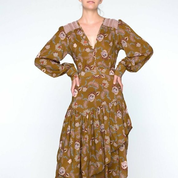 PALMA AUSTRALIA Elsie Long Sleeve Tiered Maxi Dress R$300 - Picture 6 of 9
